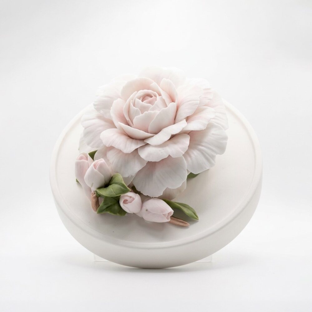 Handmade Pink Ceramic Camellia Flower