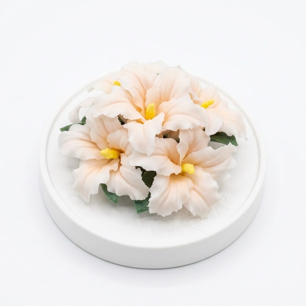 Handmade Porcelain Hibiscus Flower