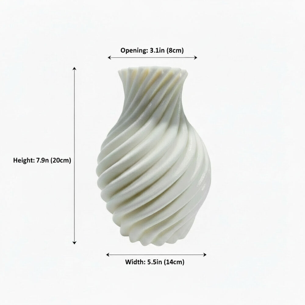 Modern Twisted 3D Printed Vase